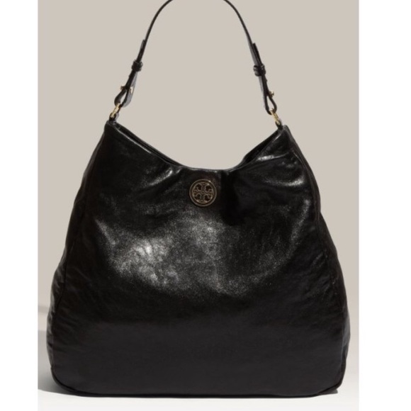 Tory Burch Black Dena Leather Hobo - Picture 3 of 10